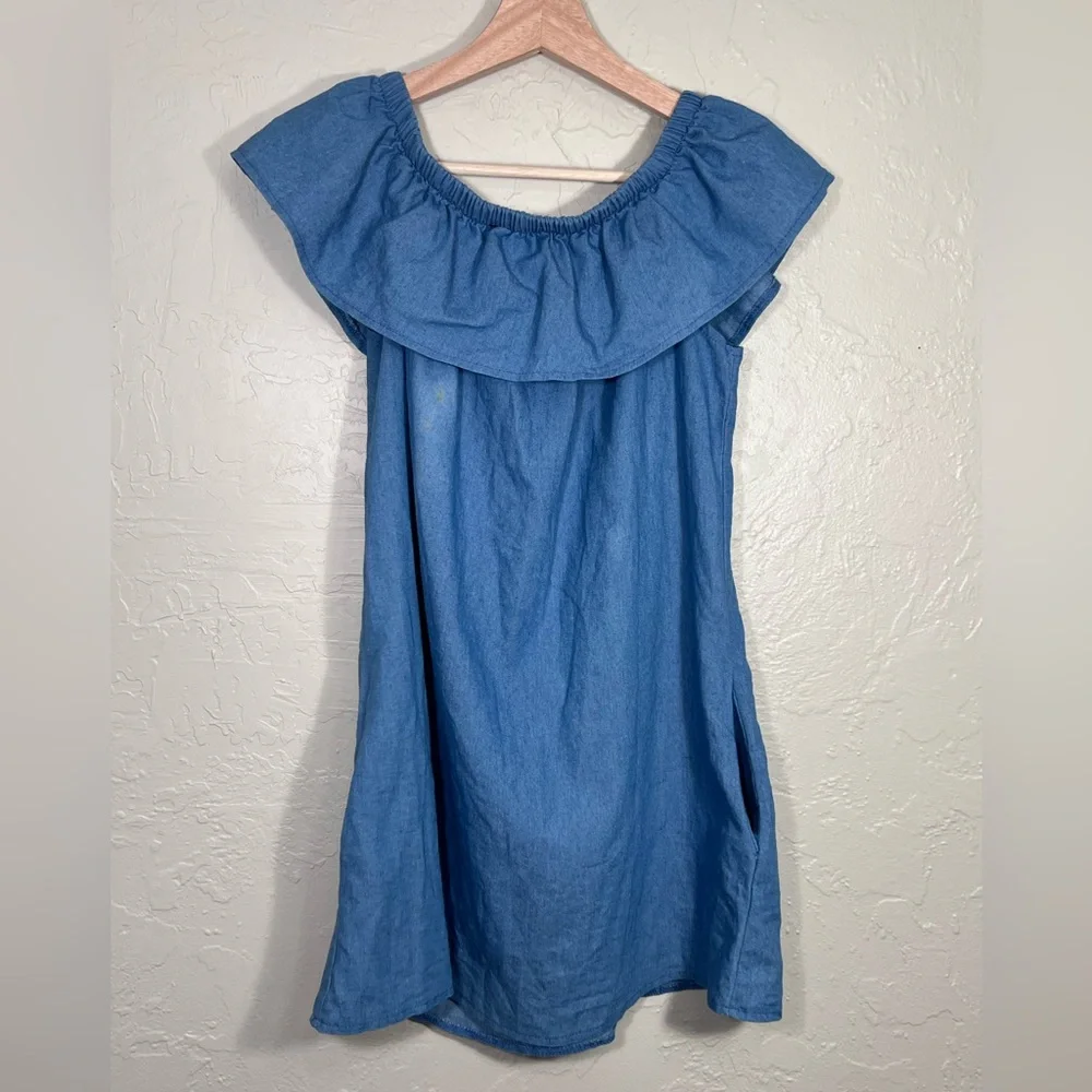 BLUE BLOUSE WITH POCKETS SIZE P2P 19” - Picture 4 of 5